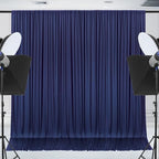 ESGOTBME 10x10ft Wrinkle Free Navy Blue Backdrop Curtain for Parties Soft Fabric Drapes Wedding Blue Curtain Backdrop for Birthday Party Decorations Background for Photography 5x10ft, 2 Panels - Image 6
