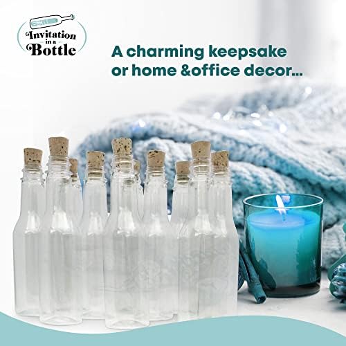 Plastic Bottles & Corks for Bottle Message Invitations, Announcements, DIY Craft, Party Favors & Sand Art - Clear Plastic (160 Bottles & Corks) - Image 7