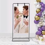 Wedding Welcome Sign Stand, Adjustable Height Wedding Sign Stand, 69”x 31”x 20” Welcome Sign Holder with 4 Leather Hanging Buckles, Seating Chart Stand Easel - Image 7