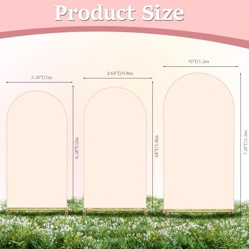 Arch Covers Set of 3(7.2FT+6.6FT+6FT), Arch Backdrop Stand Cover - Image 2