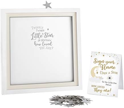 Lillian Rose Twinkle Shower Guest Signing Guest Book Alternative with 48 Stars, White (24BS610 GA) by Lillian+Rose
