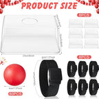 Vinsot 6 Sets Baby Shower Games Twerking Shaking Balls with Belts, Red - Image 2