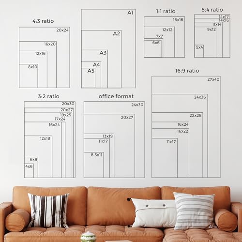 FLYJOE 16x22 Metal Picture Frame - Black Aluminum Picture Frames with Real Glass, Wall Mounting Horizontally or Vertically, Diploma, Certificates and Decor for Wall Gallery 22x16 Frame, Black - Image 7