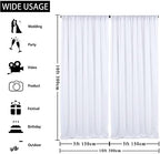 10ft x 10ft White Chiffon Backdrop Curtains, Wrinkle-Free Sheer Chiffon Fabric Photo Curtain Drapes for Wedding Ceremony Arch Party Stage Photography Decorations - Image 6