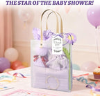 6 Sets Baby Shower Prizes for Winners Baby Shower Favors Gift Set including Towels Makeup Bags Bracelets Crocheted Daisies Headbands party favors for Guests and Games - Image 3