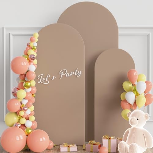 Wokceer Arch Backdrop Cover 6FT,5FT,4FT Nude Brown Covers Strethy Backdrop - Image 3