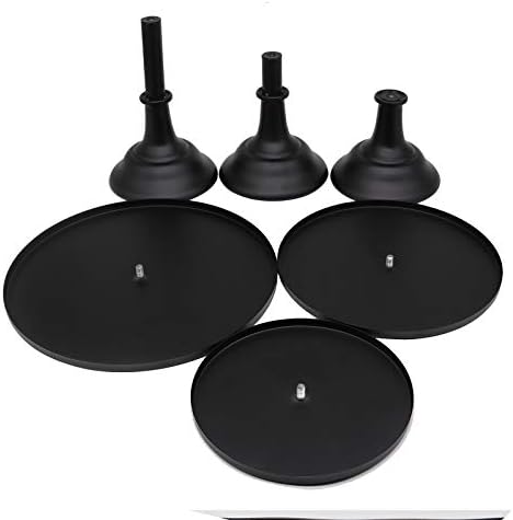 3-Set Cake Stands, Black Dessert Display Plate Cupcake Stands for Baby Shower Wedding Birthday Party Celebration Home Decor - Image 5