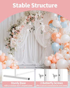 Pureegg White Arch Backdrop Stand Set, Metal, Set of 2, 7.2 ft and 6 ft - Image 3