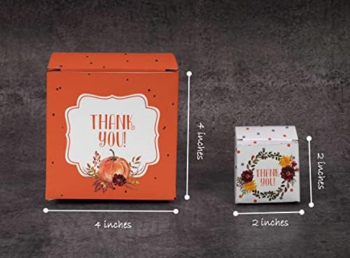 Paper Box - Mini Favor Box For Baby Shower 4x4x4 Inches Paper Gift Boxes, Candy Paper Box For Party Favors, Baby Shower Little Pumpkin,Boy Theme- Pack Of 20 - Image 3
