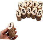10 Piece Mini Wooden Stumps Number Printed Table Display Set - Image 5