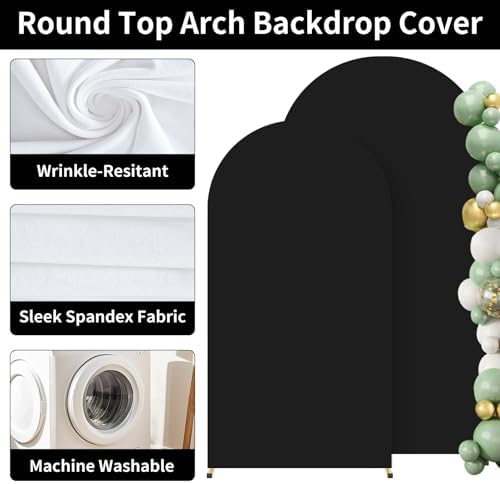 2 Pack Arch Backdrop Stand and Cover Set (7.2FT/6FT), Balloon Arch Stand - Image 5
