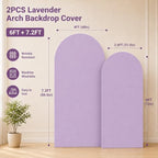 Lavender Arch Cover 7.2 and 6ft Ligth Purple Arch Backdrop Cover Set of 2 - Image 6