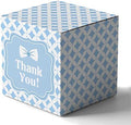 Inkdotpot Paper Box - Mini Favor Box For Baby Shower 4x4x4 Inches Paper Gift Boxes, Candy Paper Box For Party Favors, Baby Shower Little Man,Boy Theme- Pack Of 20 by Inkdotpot