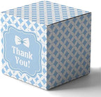 Inkdotpot Paper Box - Mini Favor Box For Baby Shower 4x4x4 Inches Paper Gift Boxes, Candy Paper Box For Party Favors, Baby Shower Little Man,Boy Theme- Pack Of 20 by Inkdotpot