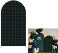 Arch Backdrop Cover Tartan Plaid Baby Shower Arch Stand Stretchy Cover for Bear Theme Boys Birthday Party Fiesta Decorations (7.2x4ft Cover,Green27) by ittsmnt