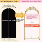 Wedding Arch Backdrop Cover Set of 2 (7.2FT, 6FT) Stretchy Spandex Fitted Balloon Arch Stand Backdrop Cover for Wedding Birthday Party Baby Shower Ceremony Banquet Decoration Black - Image 3