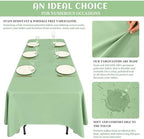 Showgeous 60x102 Inch Sage Green Rectangle Tablecloth 10 Pack Fit 6FT Table - Image 5