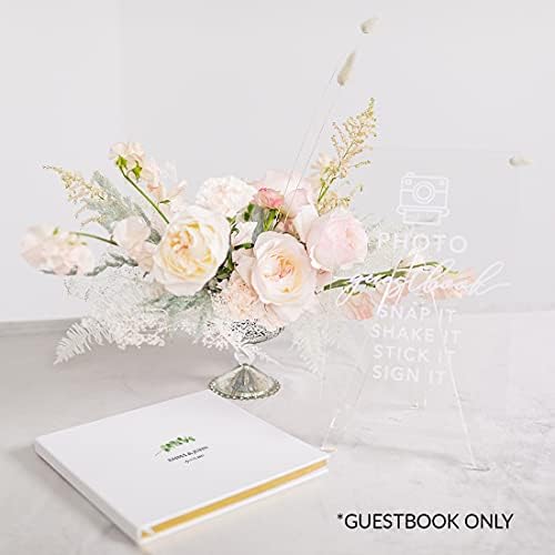 Andaz Press Personalized Wedding Guestbook with Gold Accents, Eucalyptus Stem White Guest Sign in Guest Registry 120 Pages 8.5 X 8.5 Memories Book for DIY, Scrapbook, Photo Album - Image 3