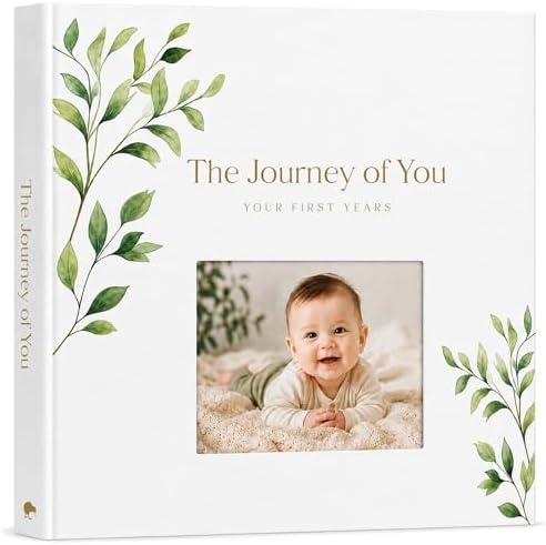 Personalized Baby Book, 4x6 Photo Cover, First 5 Years, Botanical Keepsake by KidsNAll
