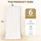 30ftx15ft Brown Backdrop Curtains for Parties, Wrinkle Free Polyester Brown Photo Backdrop Drapes 6 Panels 15 ft Long Back Drop Cloth for Wedding Birthday Photography Background Party - Image 6