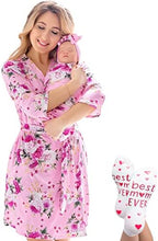 Mommy and Me Robe and Swaddle Set | Maternity Robe Matching Baby Girl, Boy by ECOBABYMadeWithLove