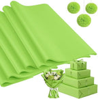 500 Sheets Lime Green Tissue Paper Bulk 15x20 Inch for Christmas Gift Bags by Qilery