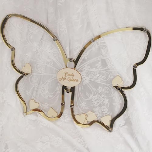 XEL Wedding Guest Book Alternative Personalized Butterfly Guest Book Alternative,for Baby Shower Sign,Graduation Party,Wedding,Birthday,Guest Book Wedding Signs Reception Decorations - Image 3