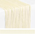 30 Pack Ivory Cheesecloth Table Runner 17x108 Inches Boho Home Decor by Showgeous
