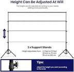 Jiang&Rong Portable Reverse-Folding Backdrop Stand Kit 10ft x 6.5ft(W x H) - Image 3