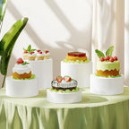 6Pcs Buffet Risers, Food Risers for Buffet Table, Acrylic Round Display Risers with Hollow Bottom, Food Display Stand for Party Jewelry Dessert Figures (Size 6",6.5",6.7",7",7.5",8") - Image 2