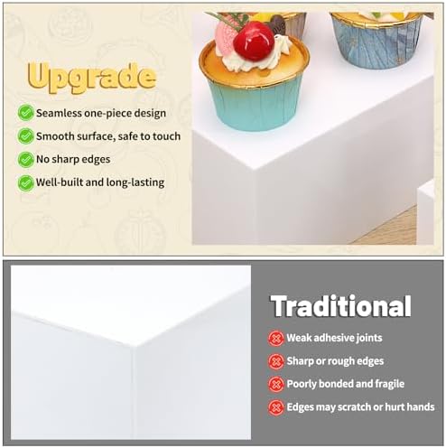 8 Pcs Acrylic Buffet Risers, Table Food Display Stands for Dessert Cupcake - Image 5