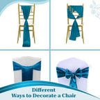 MDS® Pack of 200 Satin Chair Sashes for Wedding & Events – Dark Teal - Image 4