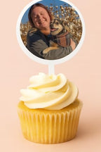 Custom Photo Cupcake Toppers, Plastic Personalized Cupcake Picks 2x4 Inches, Upload Up to 4 Photo's, American Made (Circle Shape) (300) - Image 5