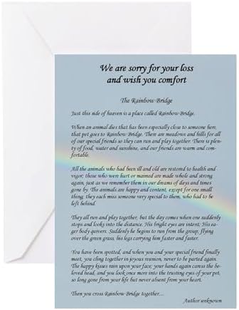 CafePress Rainbow Bridge Poem Greeting Card (20-pack), Note Card with Blank Inside, Birthday Card Matte by CafePress