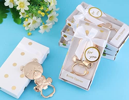24 Pack Bear Bottle Opener Baby Shower Favors for Guest, Metal Beer Bottle Opener for Baby Shower Souvenirs/Decor/Gift Supplies,Baby Shower Party Favor (White, 24) - Image 5