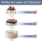12 Inch Round White Ceramic Cake Stand, Decorative Cupcake Stand, Dessert Display Plates for Snacks and Cookies, Baby Shower, Birthday, Wedding Party Decor - Image 3