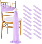 Fanqisi Light Purple Chair Sashes 16 Pieces 8ft Long Chair Designed Decorative Soft Chair Sashes for Wedding Aisle Chairs Decoration by Fanqisi