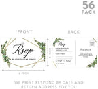 Andaz Press 56-Pack Personalized RSVP Postcards for Wedding Geometric Frame Cardstock Response Reply Cards for Bridal Shower Baby Shower Birthday Event Custom Date and Return Address 4 x 6-Inch - Image 5
