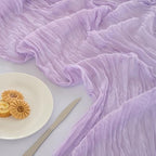 Fanami 6 Pack Cheesecloth Table Runner -10FT Lilac Boho Gauze Cheese Cloth Table Runner 120 Inches Long Rustic Sheer Fabric Centerpieces for Wedding Birthday Party Bridal Baby Shower Decorations - Image 2