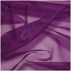 50 Yard Organza Fabric 44" Wide for Wedding Event Décor - Dark Purple - Image 3