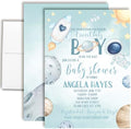 Custom Baby Shower Invites Outer Space Invitations for Boys, Pack of 20 5x7 Personalized Rocket Ship Galaxy Invites with Envelopes - Unique Outer Space Baby Shower Cards by AmandaCreation by AmandaCreation