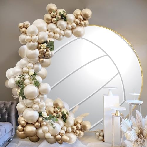 White Volleyball Round Backdrop Cover Volleyball Photography Backdrop Volleyball Sports Themed Birthday Party Decoration Outdoor Sports Events Club Photo Shoot Studio Props 7.2x7.2ft - Image 4