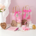 62PCS Baby Shower Prizes for Game Winners, Baby Shower Favors Gift Set for Games, Bridal Shower & Party Events, with Tumblers Notebooks Candles Mirror with Hair Brush & Gift Bags (Pink) - Image 5