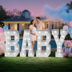 Baby Marquee Letters, 4FT White Lights Baby Shower Decorations - Image 2