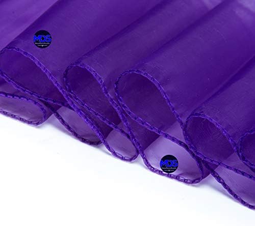 MDS Pack of 100 Organza Chair Sashes for Wedding & Event Décor – Purple - Image 4