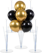 Bezente Pro Series Balloon Stand Kit Set of 4, Balloon Sticks Holder with 9 Inch Base for Table, Reusable Multi-Rod Centerpiece Stand for Wedding Birthday Baby Shower Party Decor(No Balloon) by Bezente