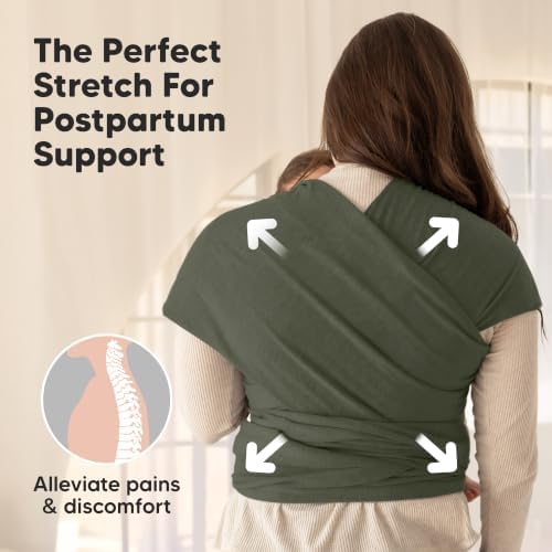KeaBabies Baby Wrap Carrier, All in 1 Original Baby Carrier (Forest) - Image 5