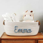 Personalized Custom Name Basket For Girls Boys Custom Cotton Basket With Name Easter Laundry Basket(11x22x28cm) by Unknown