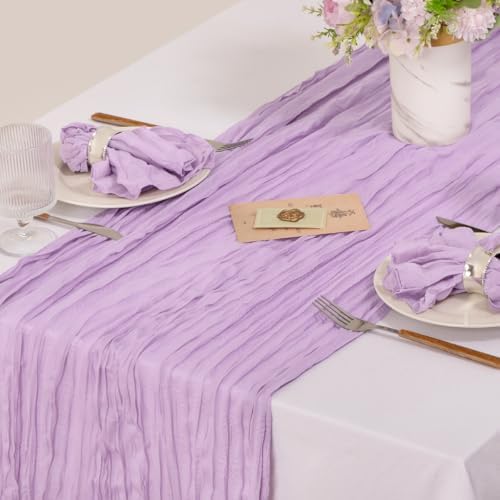 Cloth Napkins Set of 60 21"x21" Reusable Cheesecloth Napkins Lilac Purple - Image 4