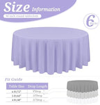 YMHPRIDE 6 Pack Round Tablecloth Lavender Table Cloths 90 Inch Polyester Round Tablecloth,Lavender Tablecloths Round 90 inch Washable Fabric Table Covers for Wedding,Party,Dining,Banquet - Image 2